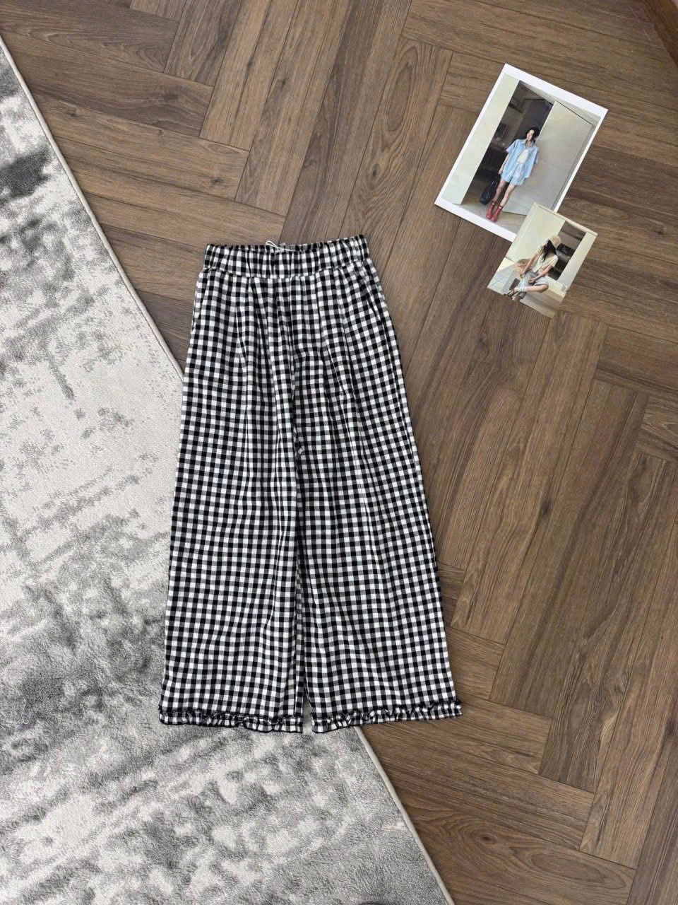 SET 2 QUẦN BAGGY KẺ BÈO GẤU