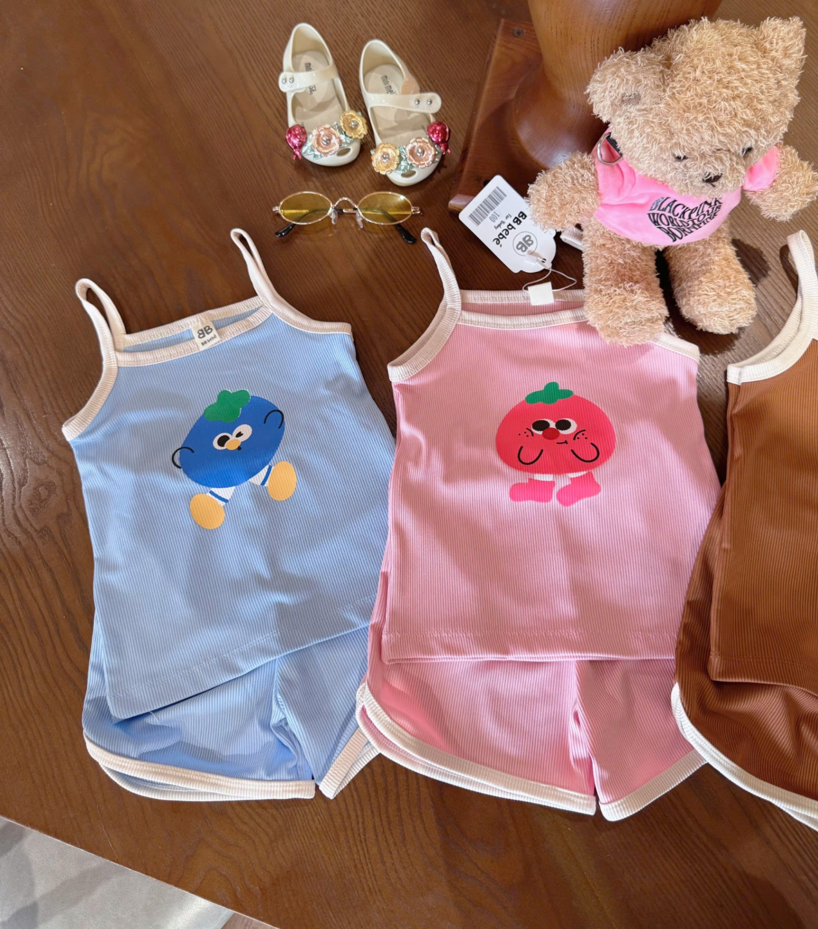SET 3 BỘ 2 DÂY MẶT GẤU CHO BÉ GÁI