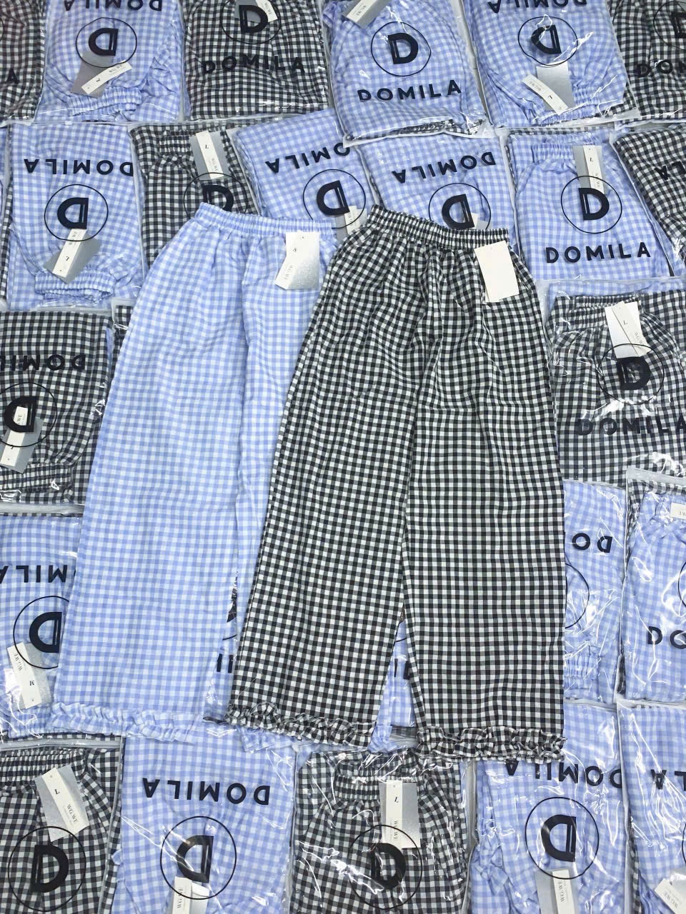 SET 2 QUẦN BAGGY KẺ BÈO GẤU