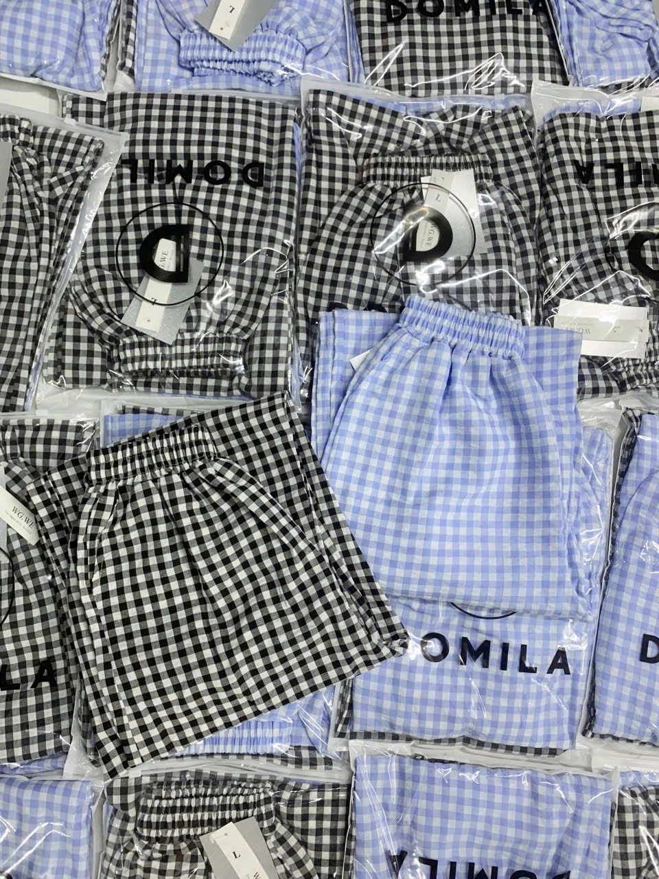 SET 2 QUẦN BAGGY KẺ BÈO GẤU