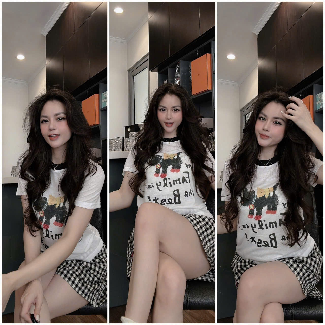 BỘ QUẦN ĐÙI KẺ THÊU NGỰA KÈ ÁO TRẮNG BEST FAMILY