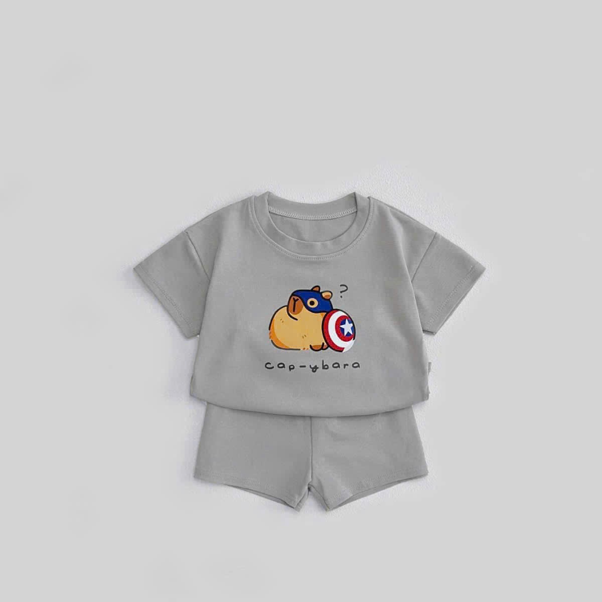 SET 2 BỘ CAPY BARA XANH XÁM CHO BÉ