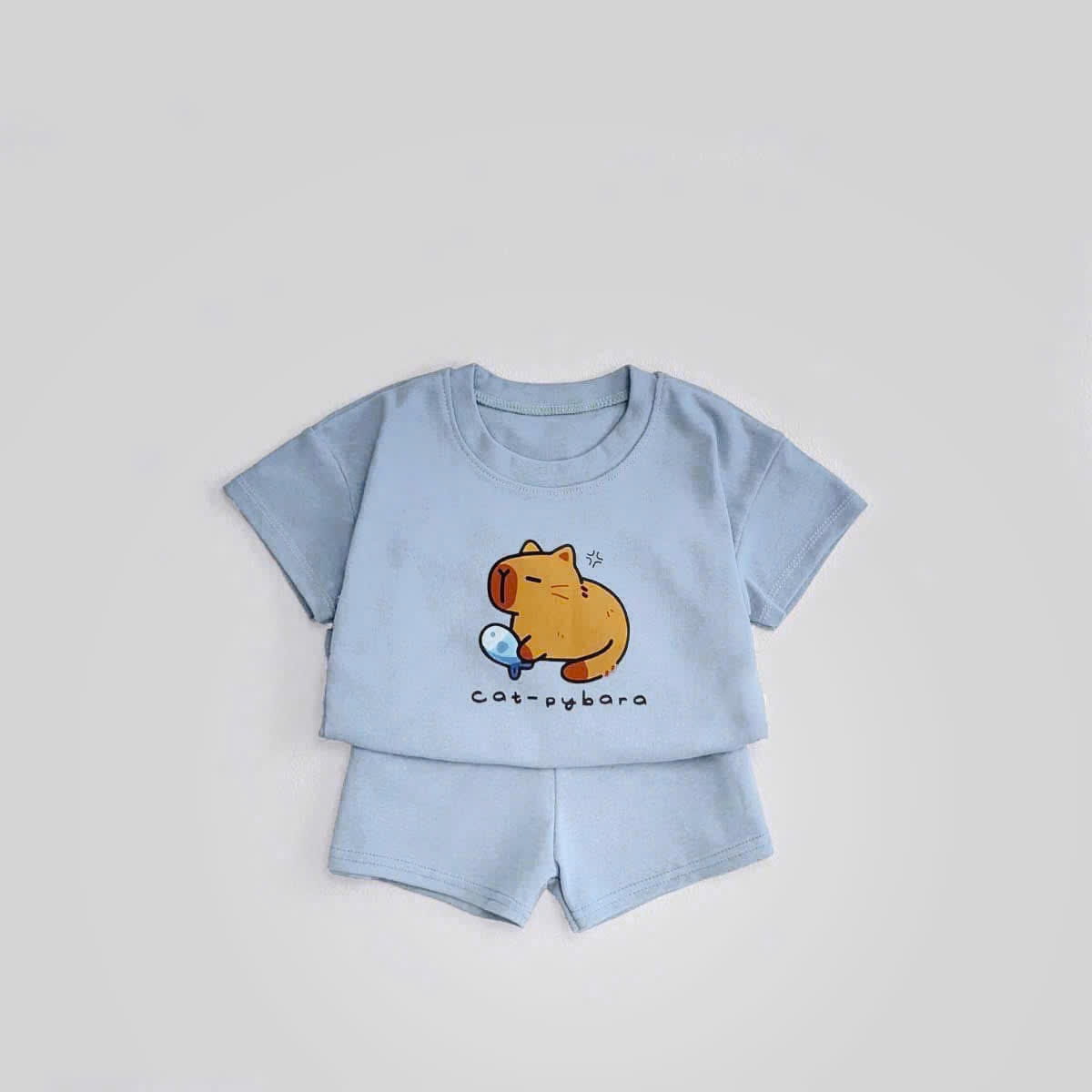 SET 2 BỘ CAPY BARA XANH XÁM CHO BÉ