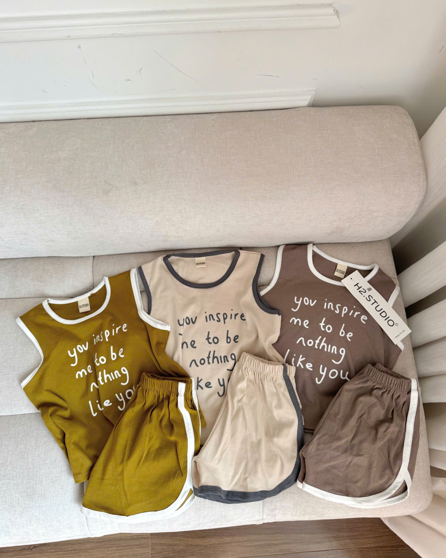 SET 3 BỘ BA LỖ IN CHỮ TONE VÀNG BE BÉ TRAI