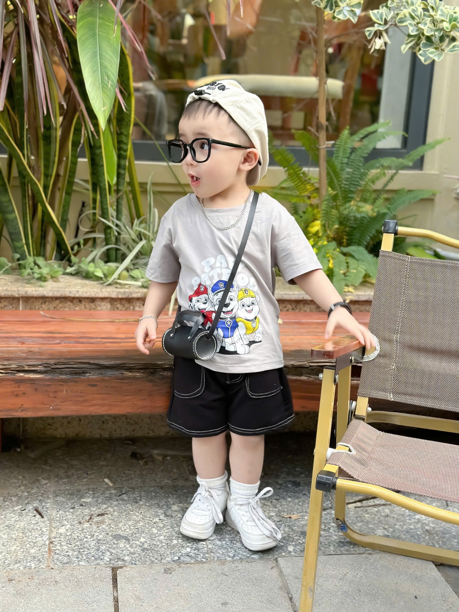 BỘ 3 BẠN CHÓ CỨU HỘ XÁM QUẦN SOOC ĐEN BT