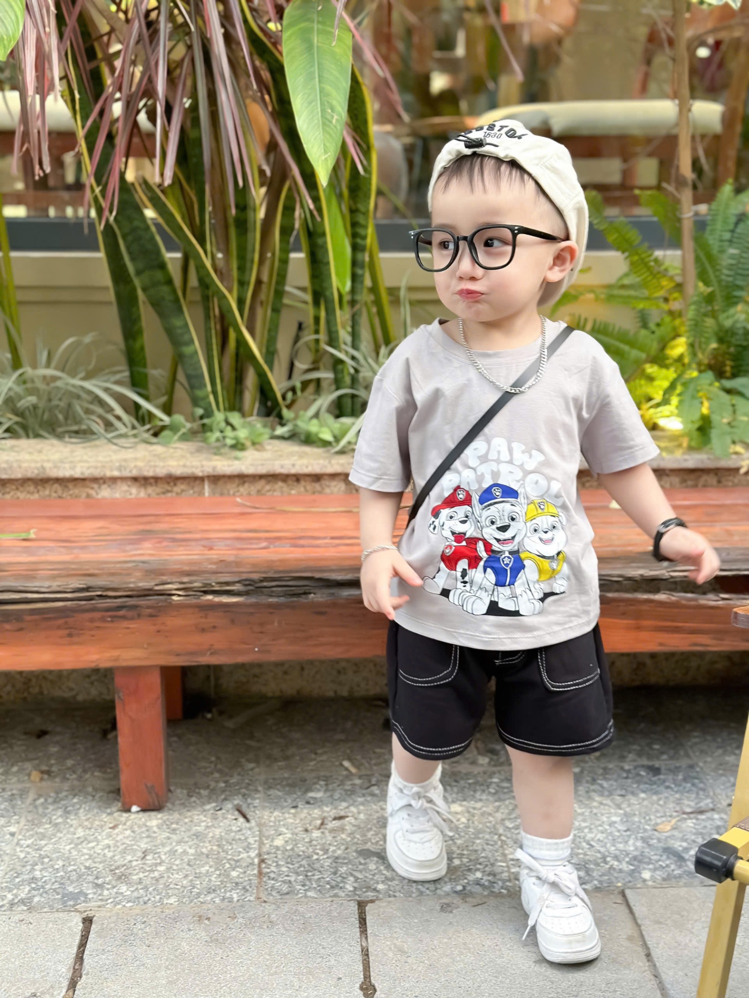 BỘ 3 BẠN CHÓ CỨU HỘ XÁM QUẦN SOOC ĐEN BT