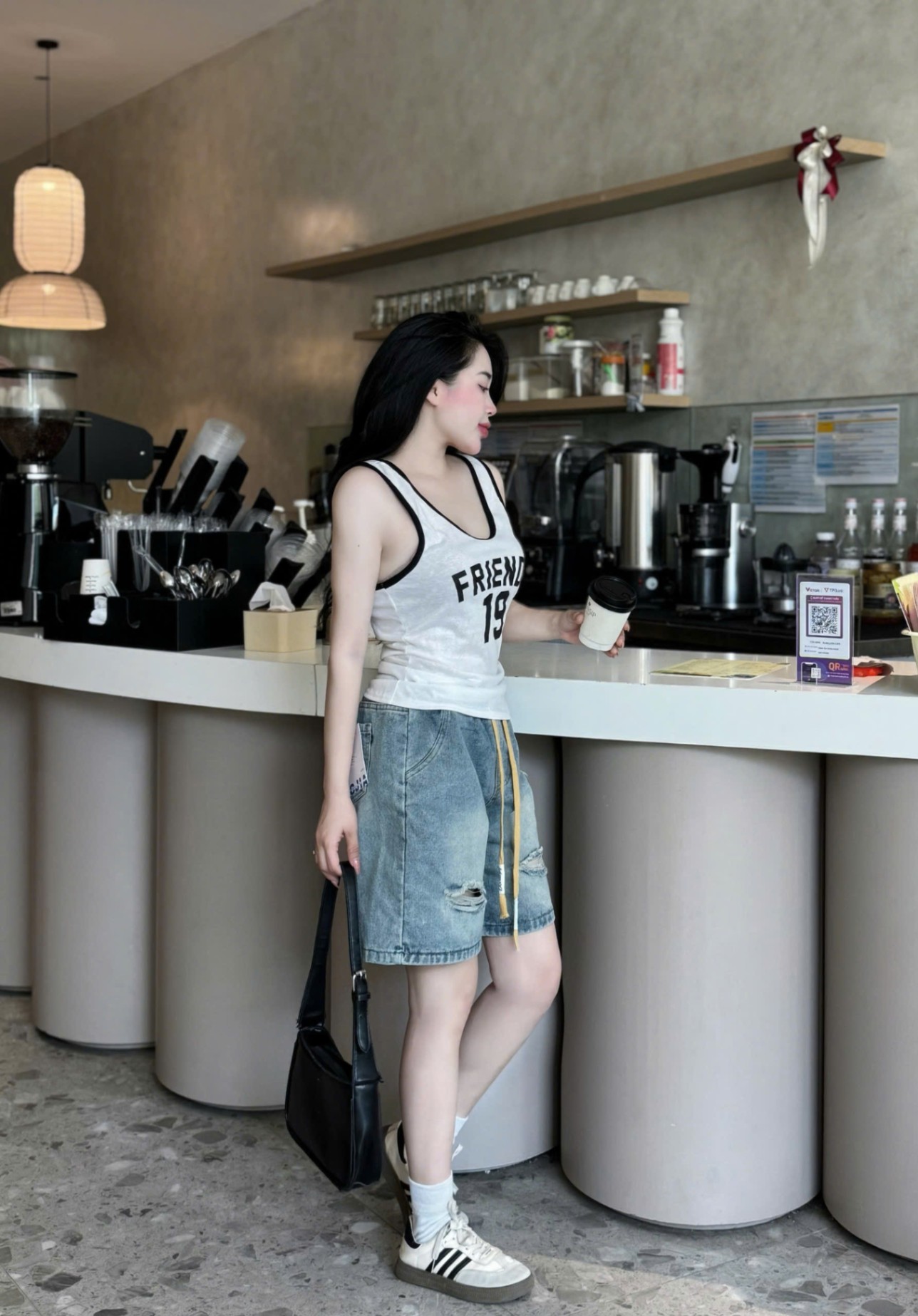 SET ÁO THUN GIẤY SÁT NÁCH QUẦN JEAN CHO NỮ