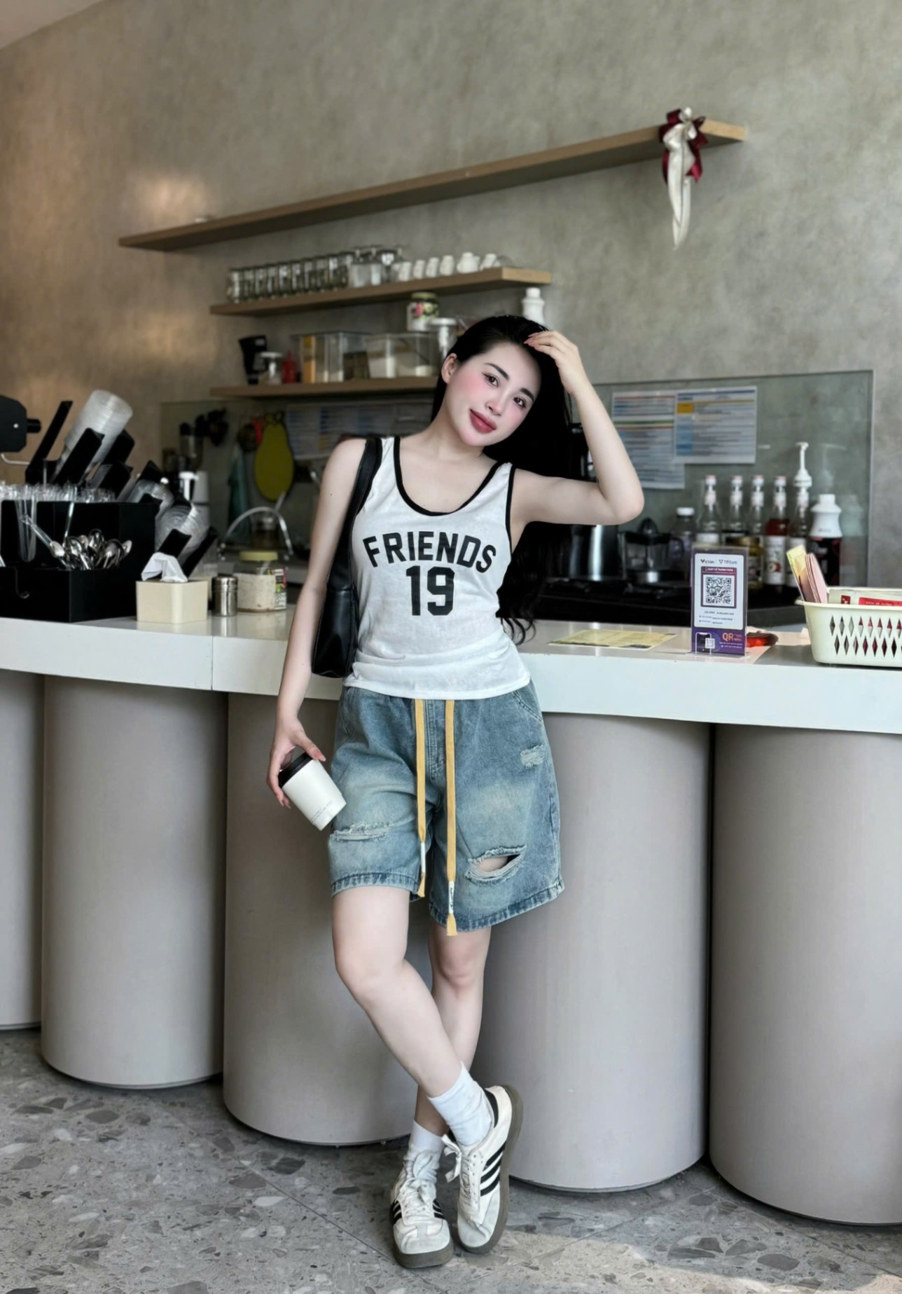 SET ÁO THUN GIẤY SÁT NÁCH QUẦN JEAN CHO NỮ