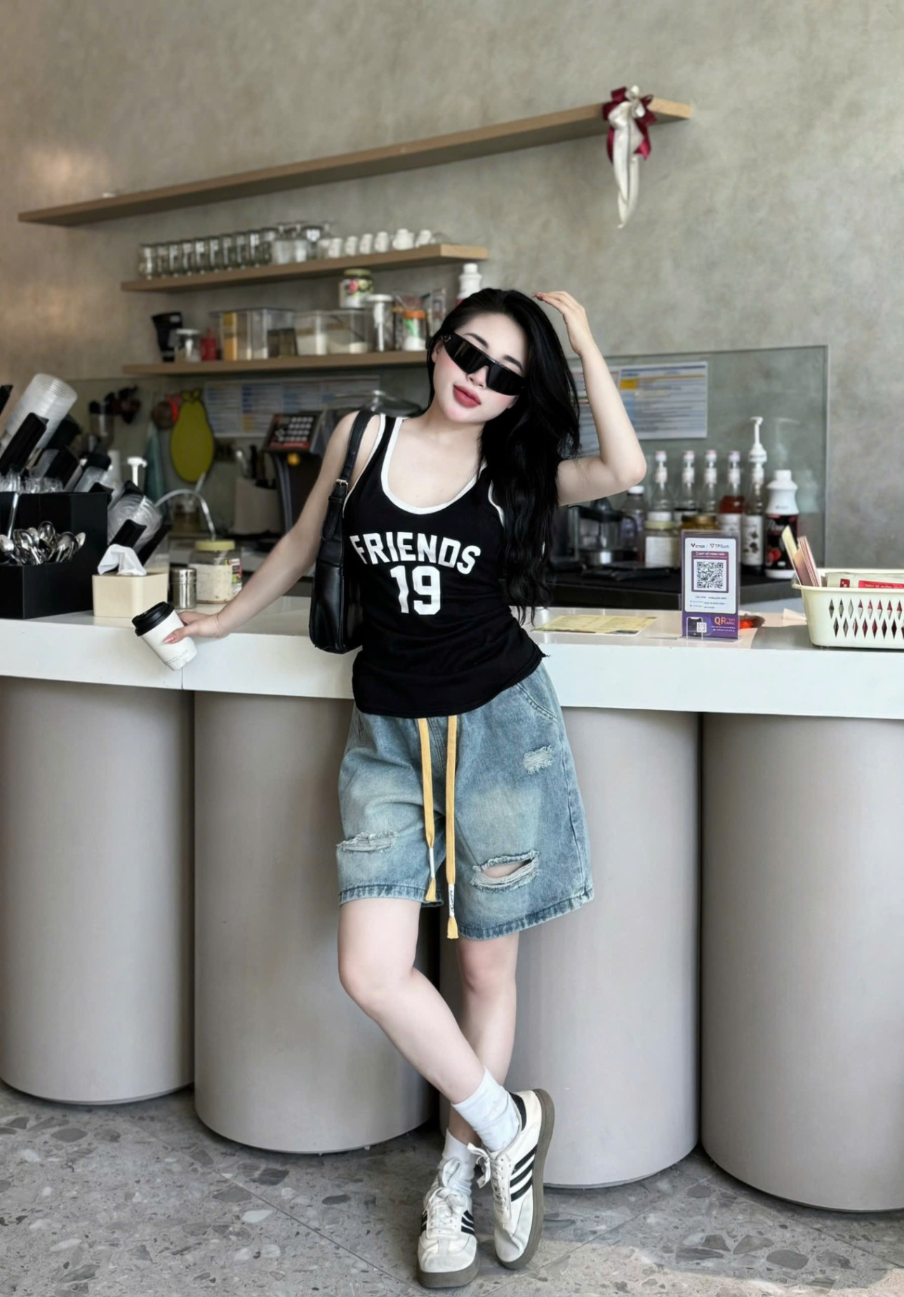 SET ÁO THUN GIẤY SÁT NÁCH QUẦN JEAN CHO NỮ