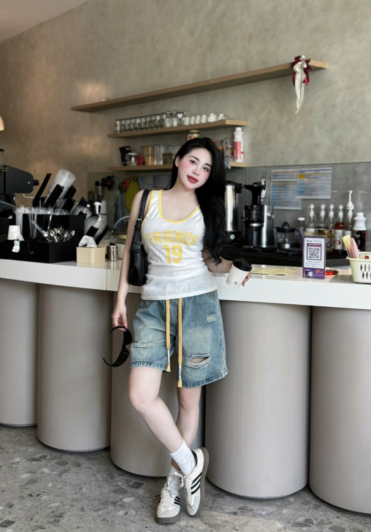 SET ÁO THUN GIẤY SÁT NÁCH QUẦN JEAN CHO NỮ