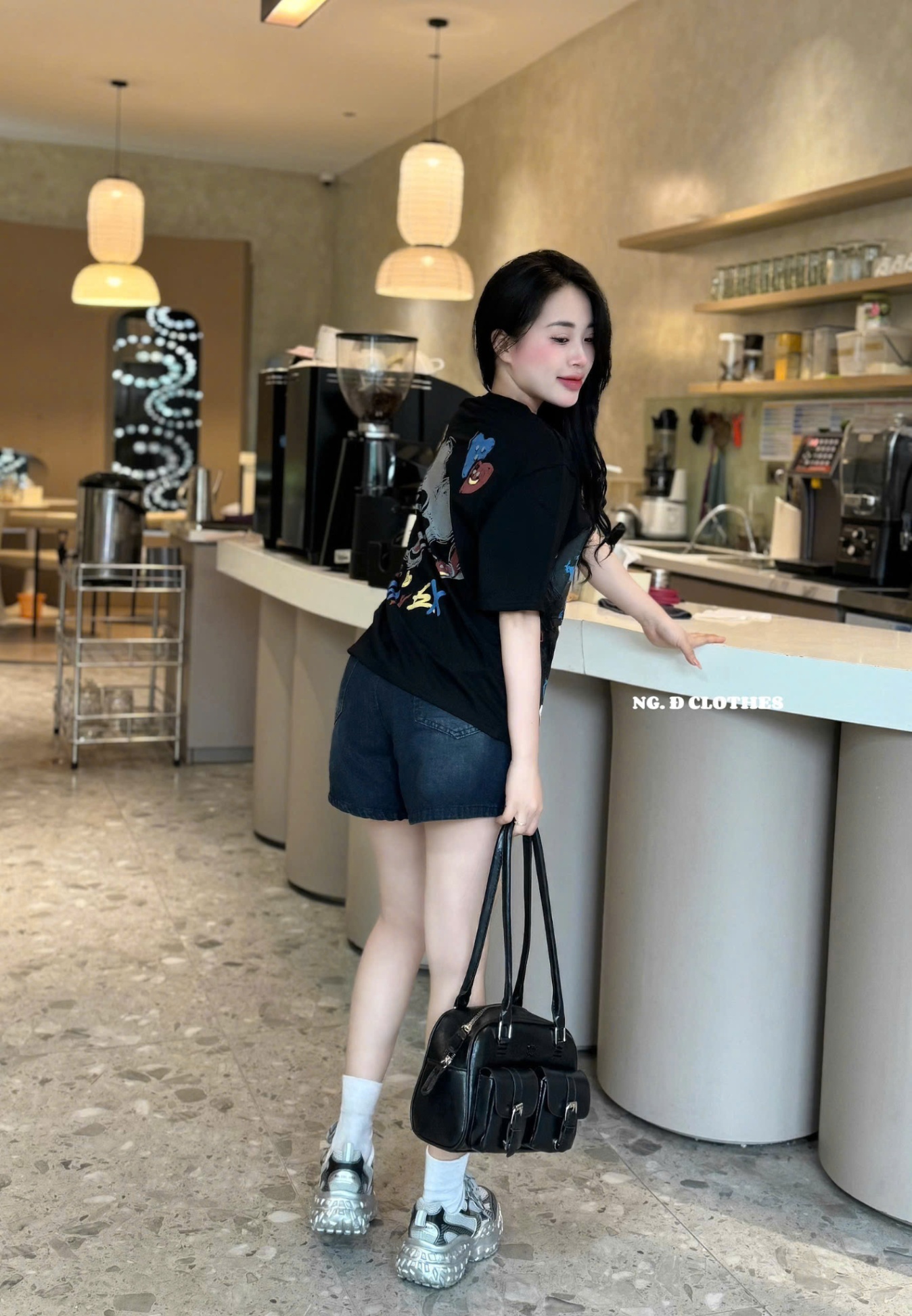 SET NỮ ÁO THUN GIẤY CỘC TAY QUẦN SOOC BÒ NGỐ