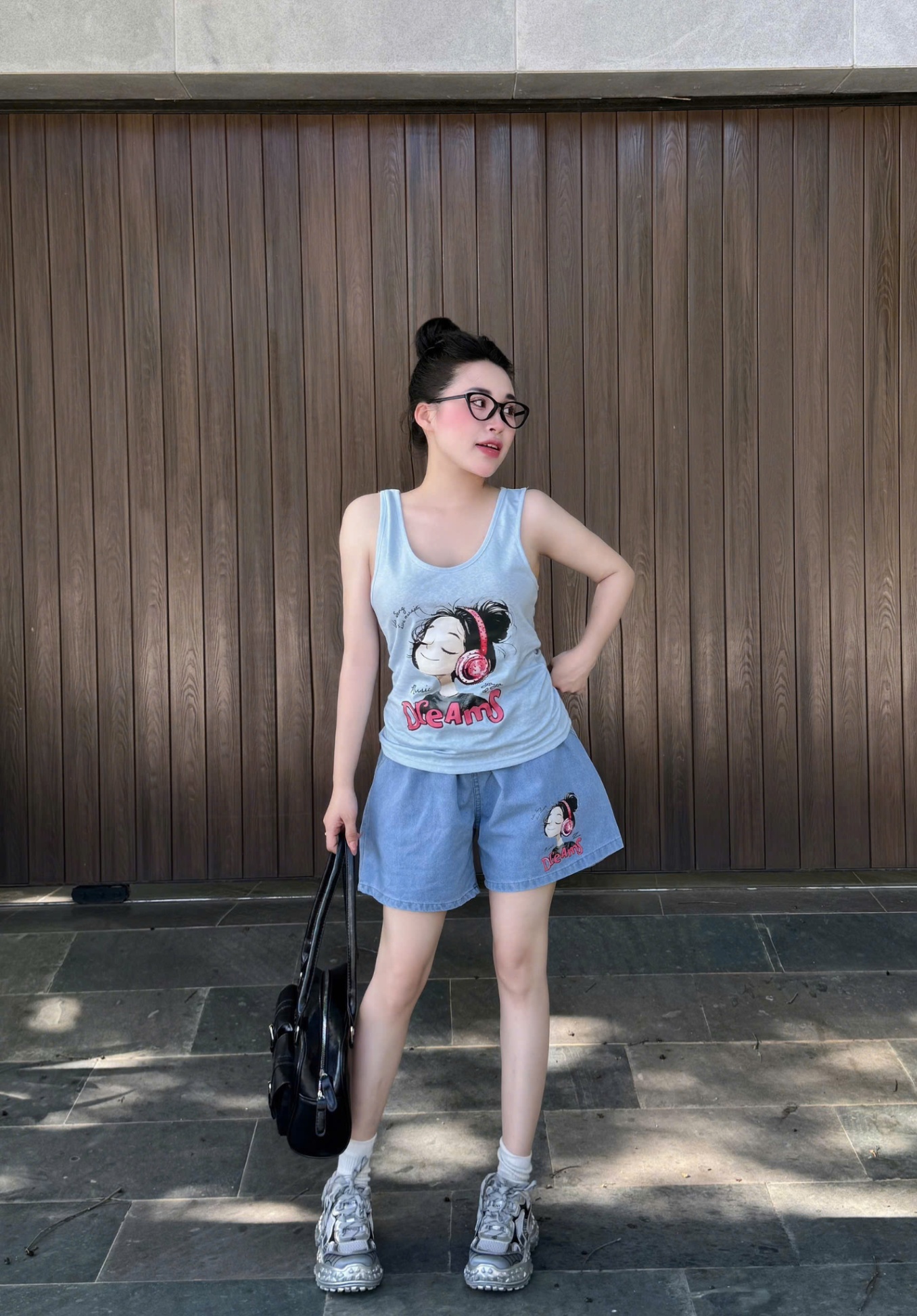 SET BỘ SÁT NÁCH CÔ GÁI BUỘC TÓC PHỐI SOOC JEAN