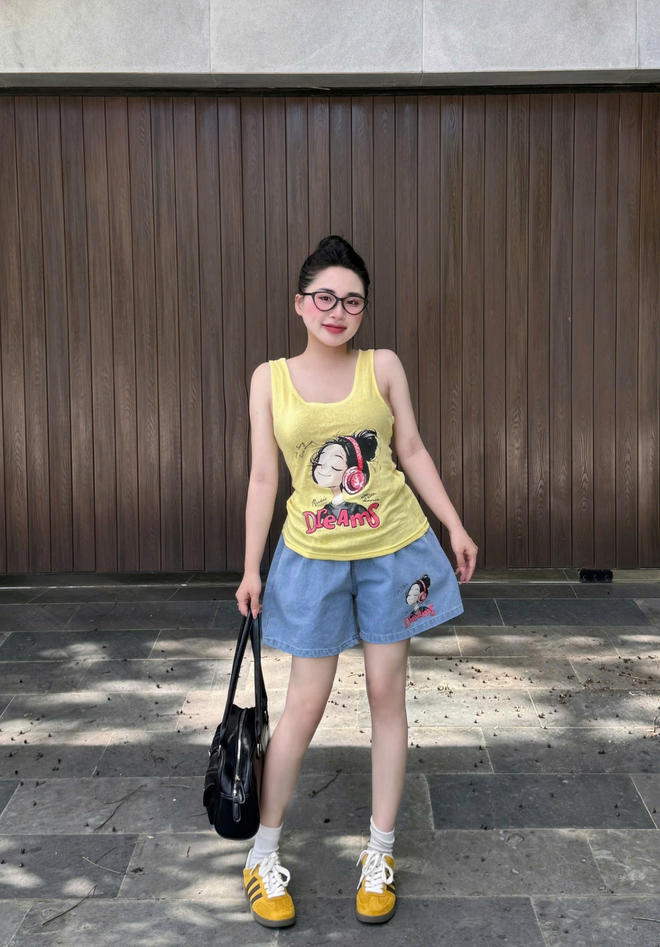 SET BỘ SÁT NÁCH CÔ GÁI BUỘC TÓC PHỐI SOOC JEAN