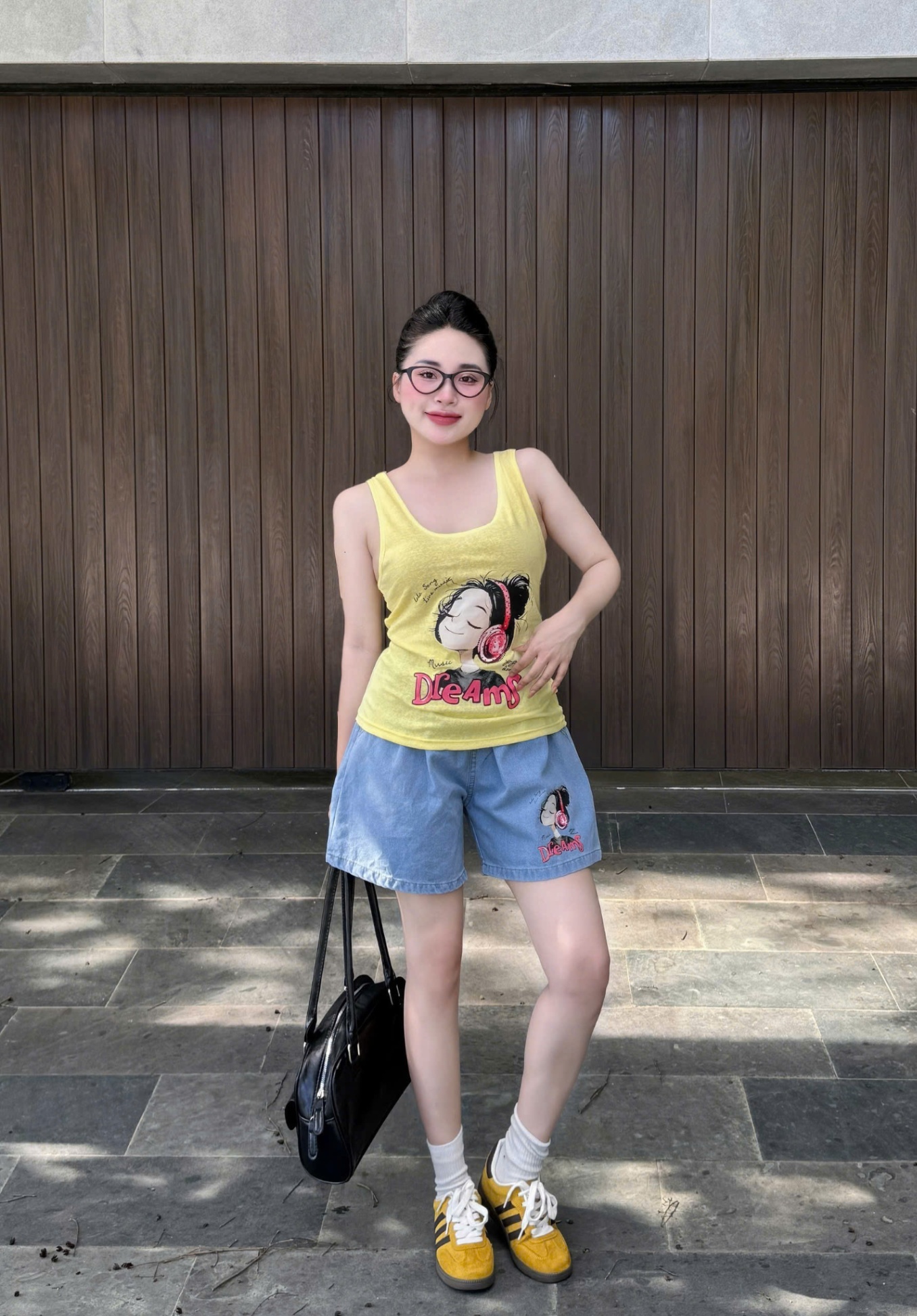 SET BỘ SÁT NÁCH CÔ GÁI BUỘC TÓC PHỐI SOOC JEAN