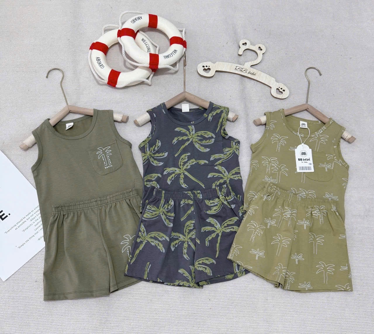 SET 3B CÂY ĐƯA BA LỖ TONE RÊU BÉ TRAI
