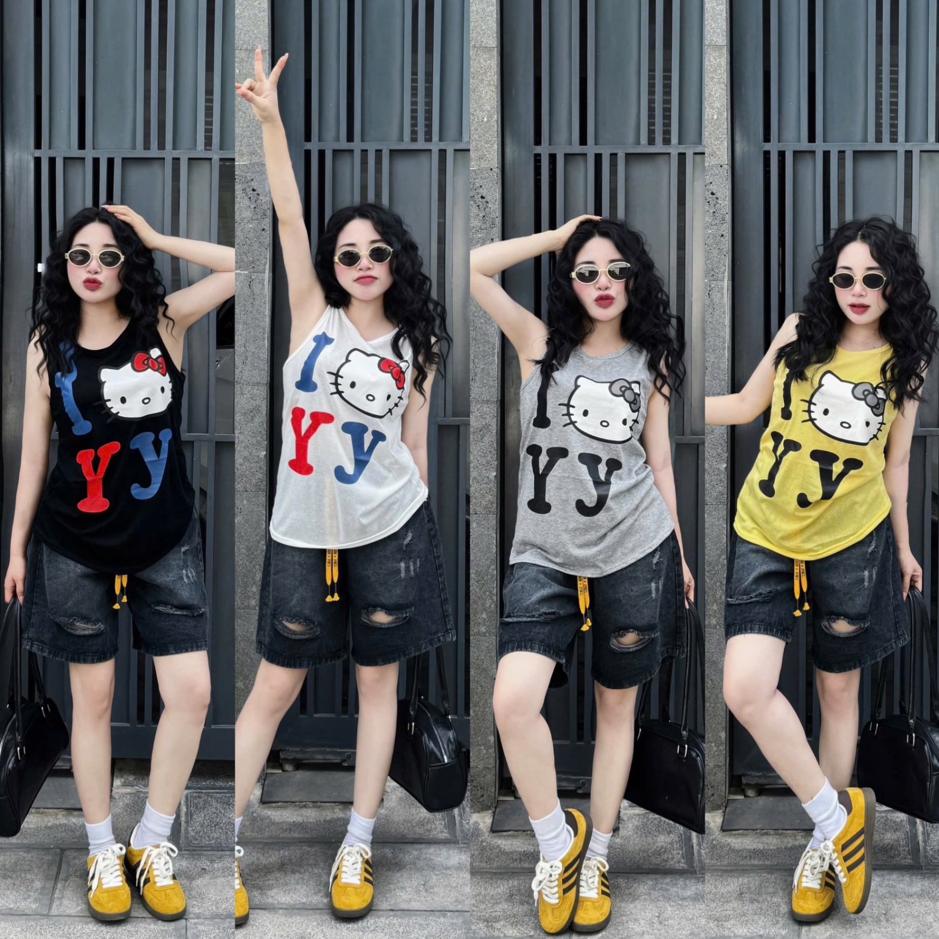 BỘ SÁT NÁCH MÈO KITTY JY 4 MÀU