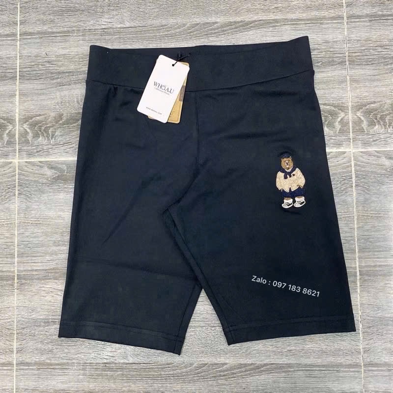 QUẦN LEGGING NGỐ THÊU GẤU
