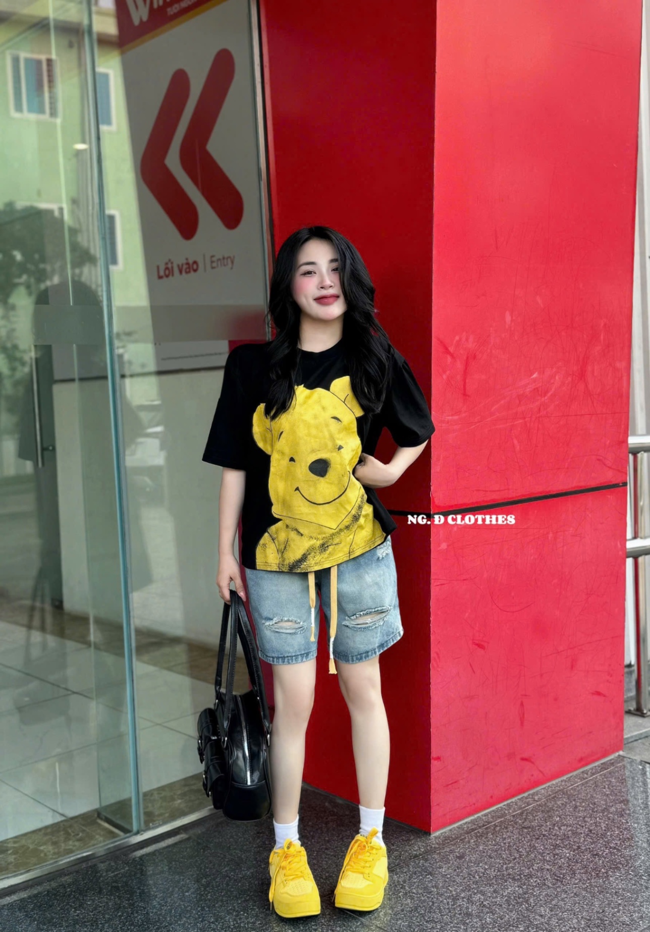BỘ ÁO PULL GẤU POOH 2 MÀU MIX QUẦN BÒ