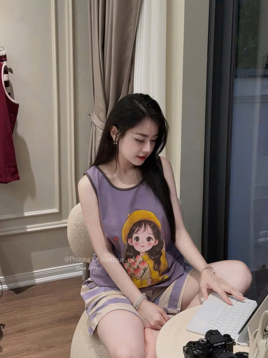 BỘ SÁT NÁCH NỮ 3 MÀU QUẦN KẺ