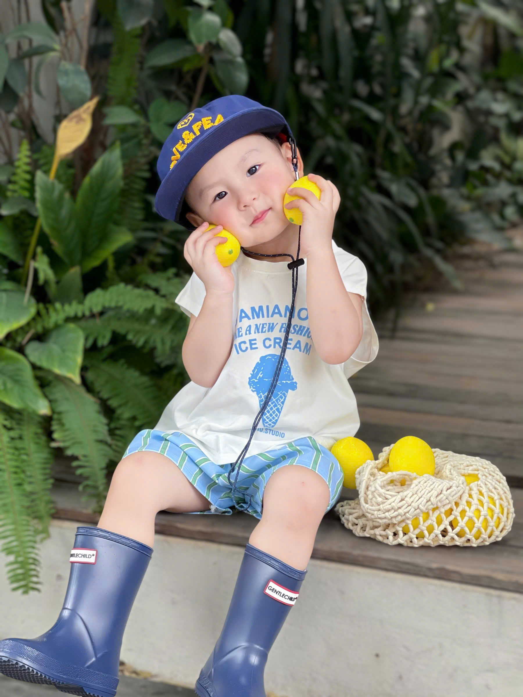 SET BỘ BA LỖ QUẦN KẺ ICE CREAM CHO BÉ TRAI