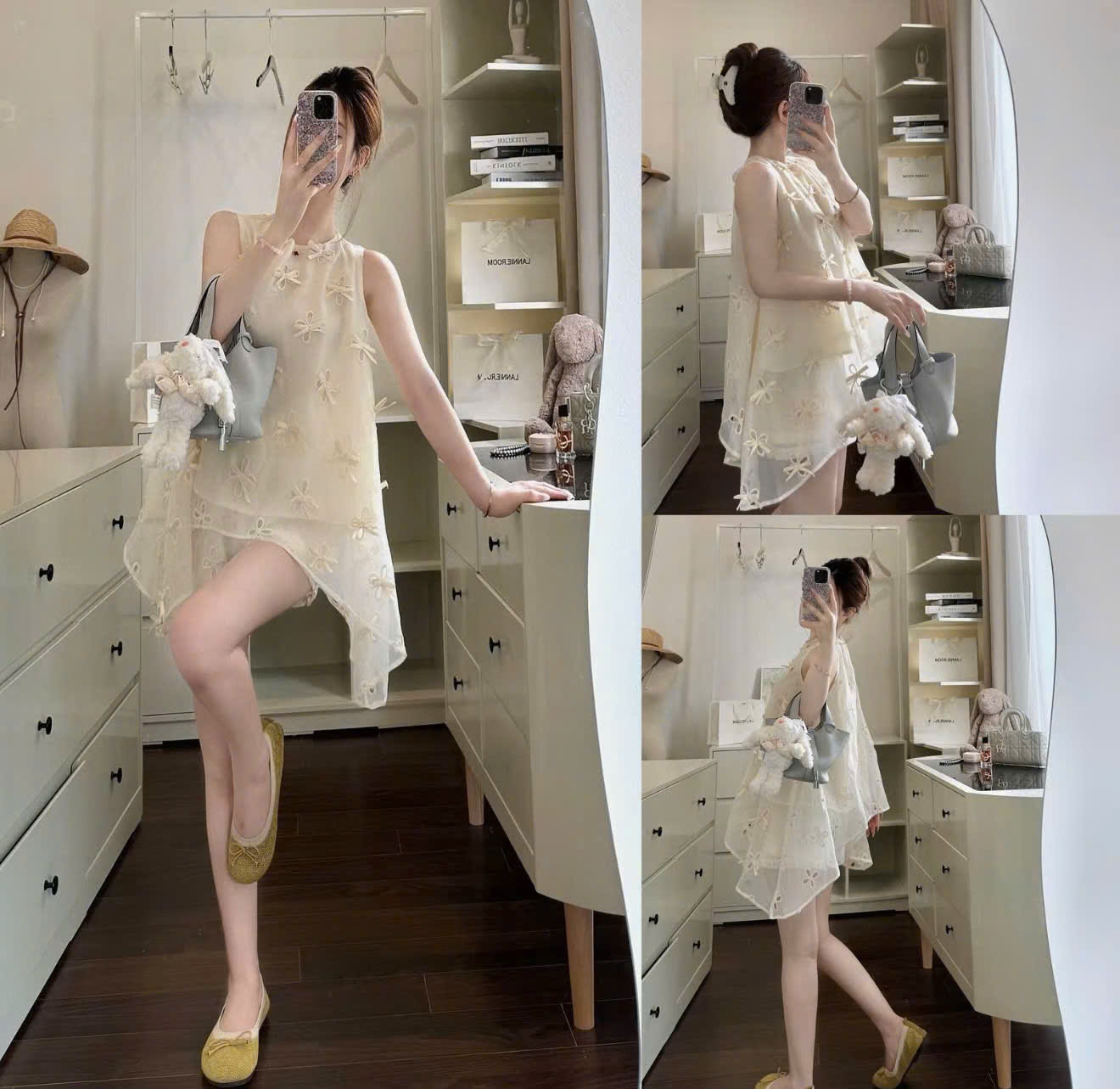 SET BỘ REN HOA SÁT NÁCH PHỐI TƠ CÙNG MÀU