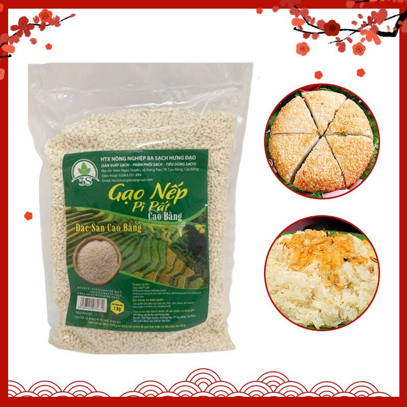 Gạo nếp Pì Pất Cao Bằng (1KG) dẻo thơm giàu dinh dưỡng