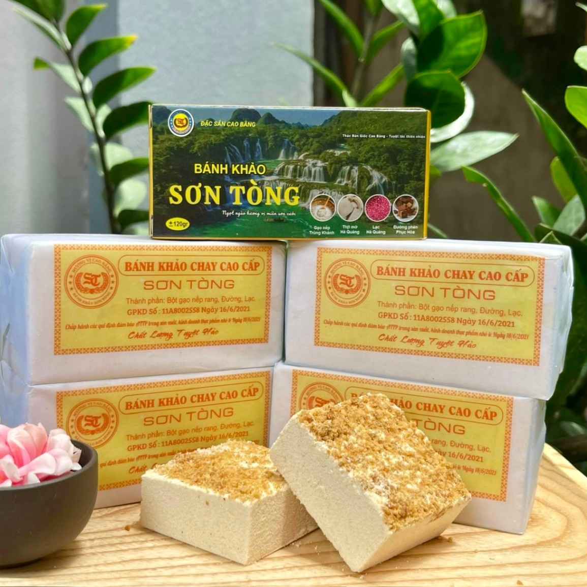Hộp 5 phong bánh khảo Sơn Tòng nhân lạc - Đặc sản Cao Bằng