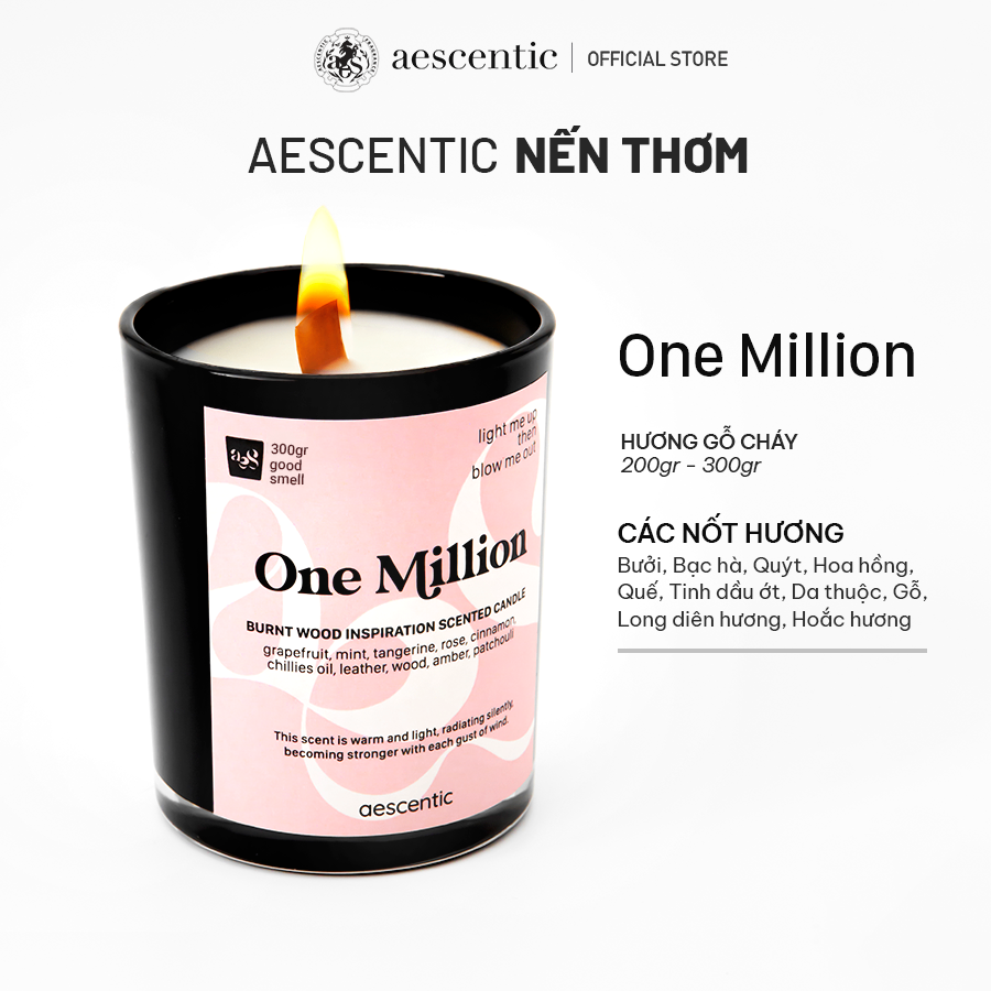 Nến thơm hương nước hoa Aescentic - One Million