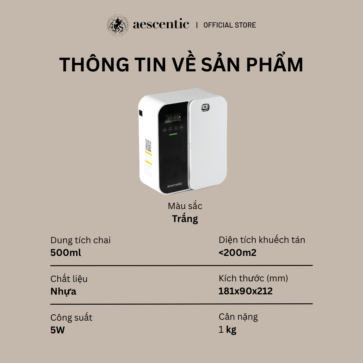 MÁY KHUẾCH TÁN TINH DẦU AES10