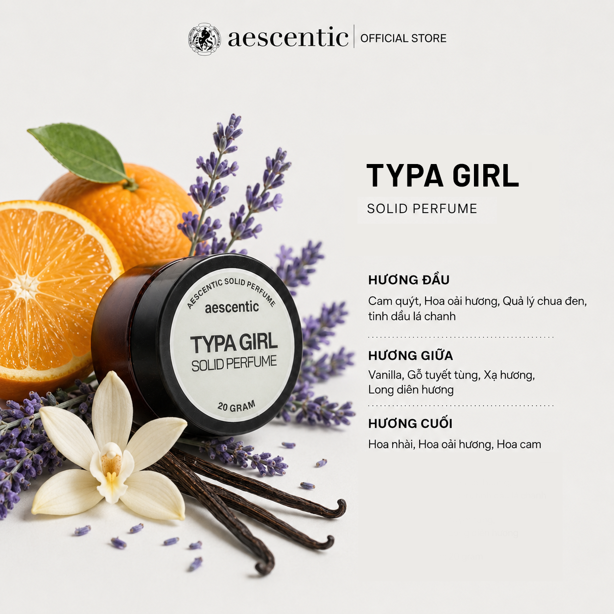 Sáp nước hoa AES TYPA GIRL - 20gr