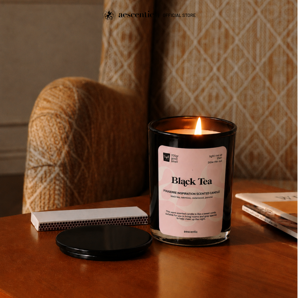 Nến thơm hương nước hoa Aescentic - Black Tea