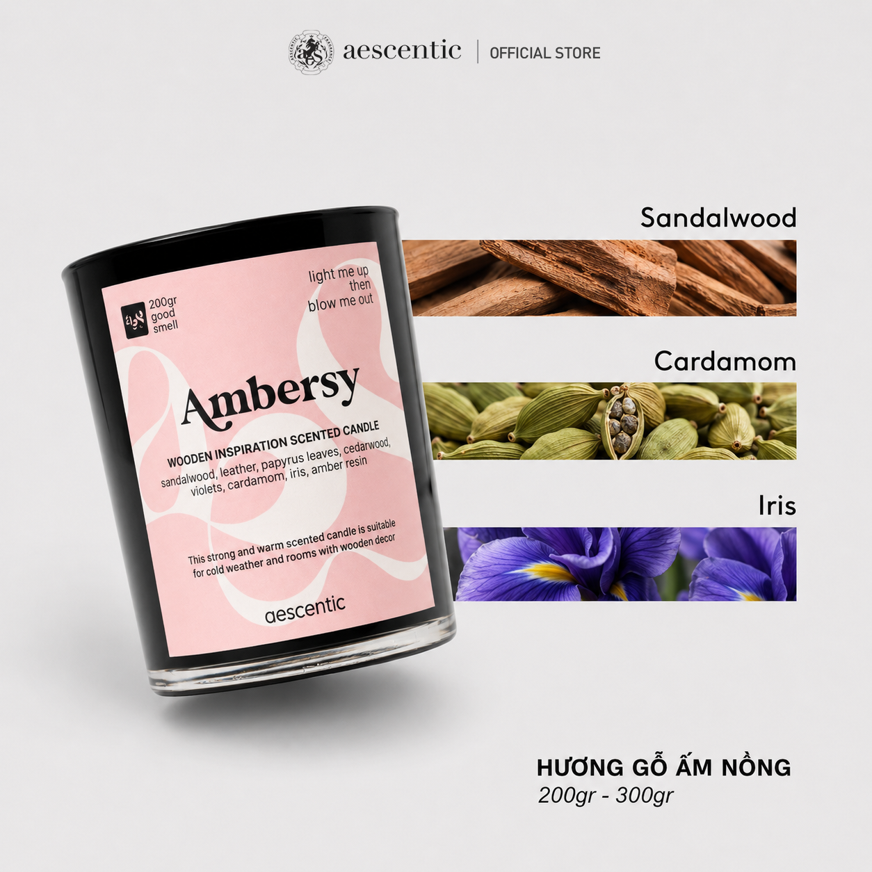 Nến thơm hương nước hoa Aescentic - Ambersy