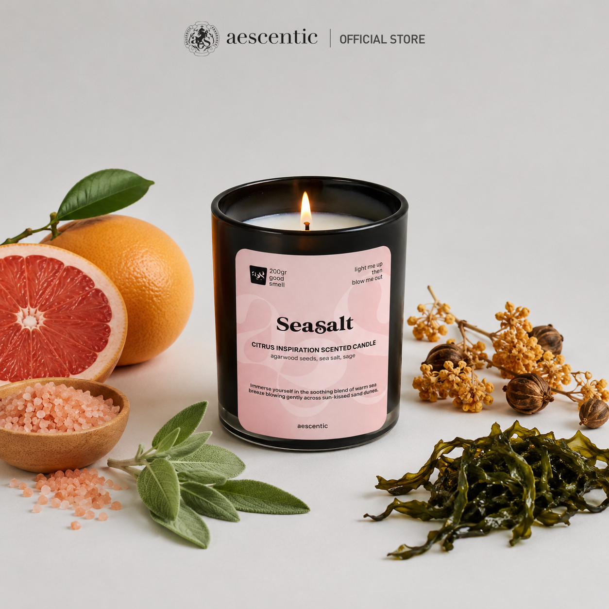 Nến thơm hương nước hoa Aescentic - Seasalt