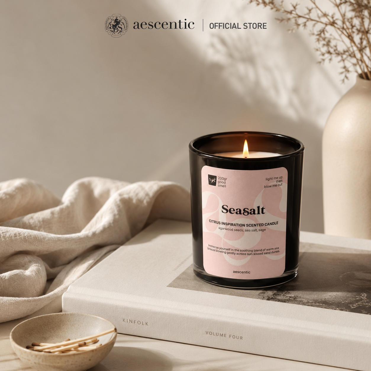 Nến thơm hương nước hoa Aescentic - Seasalt