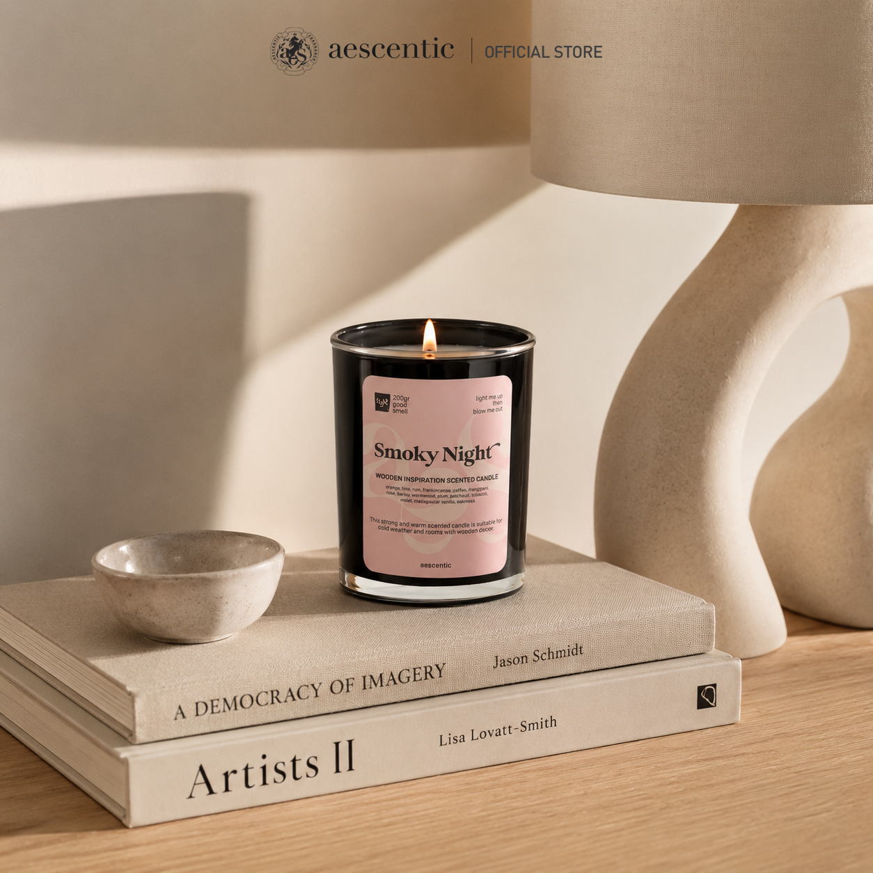 Nến thơm hương nước hoa Aescentic - Smoky Night