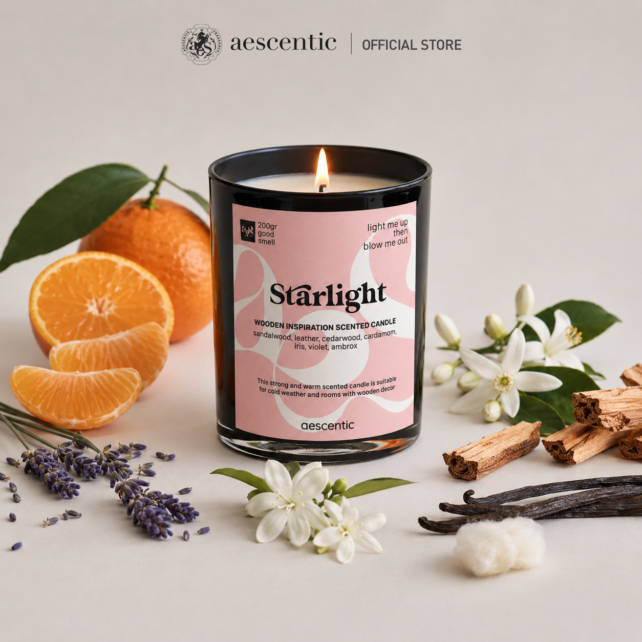 Nến thơm hương nước hoa Aescentic - Starlight