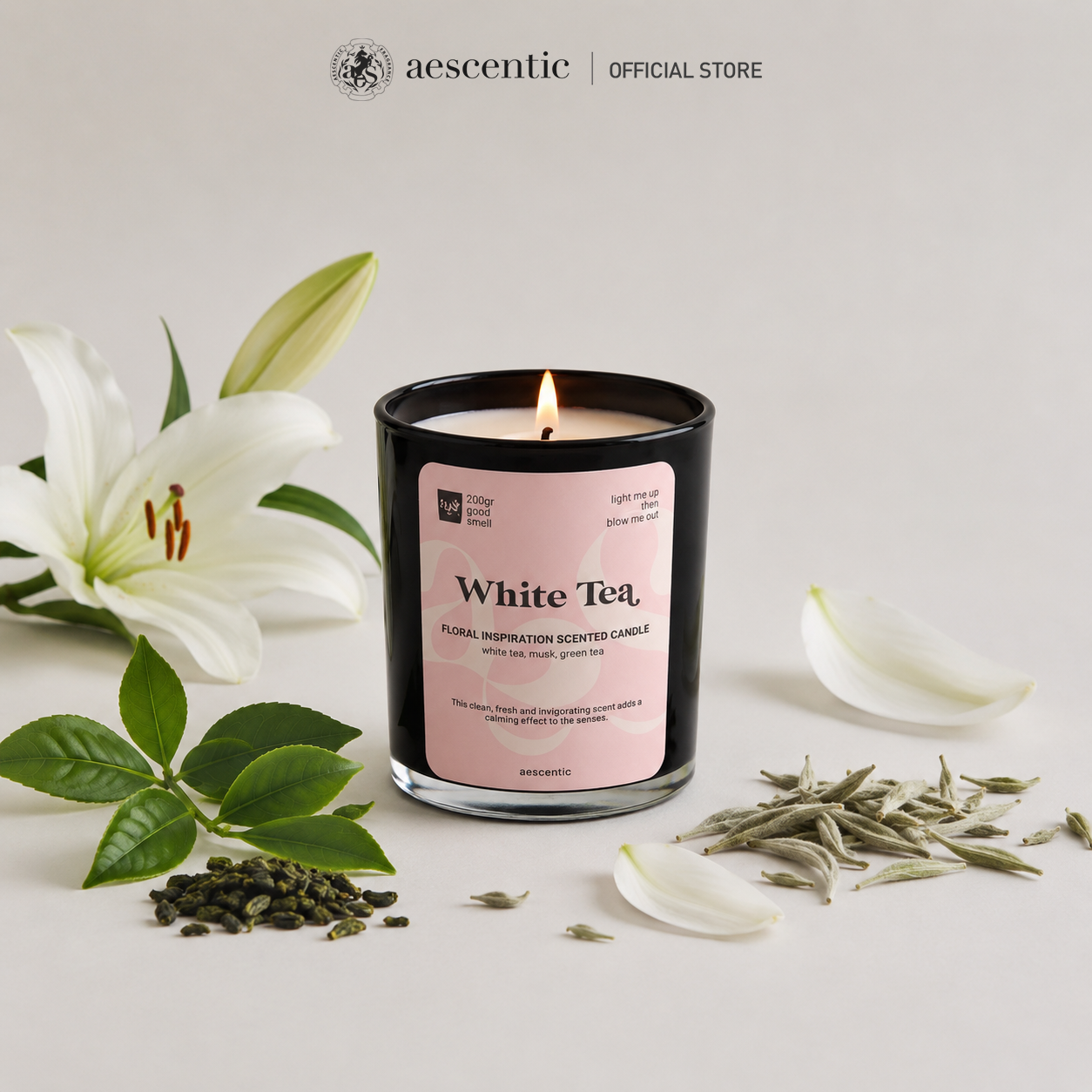 Nến thơm hương nước hoa Aescentic - White Tea