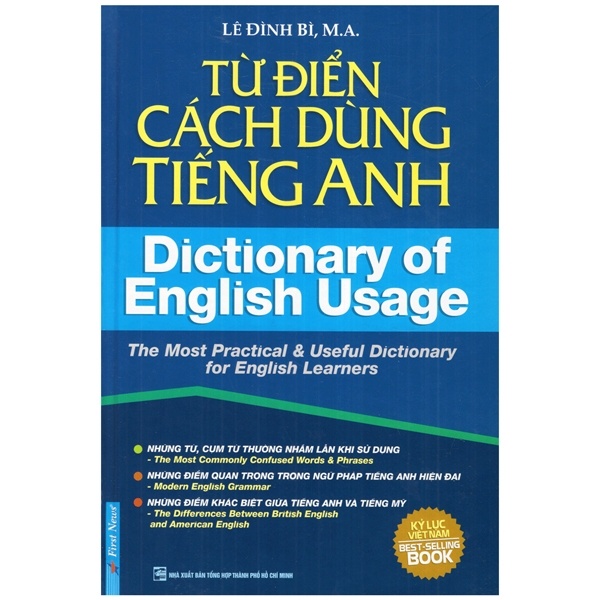 Từ Điển Cách Dùng Tiếng Anh (Bìa Cứng) - Lê Đình Bì