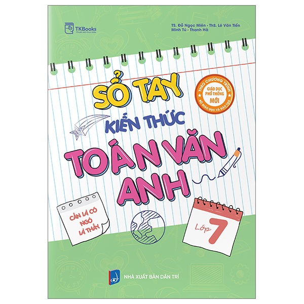 Sổ Tay Kiến Thức Toán Văn Anh Lớp 7 - Đỗ Ngọc Miên