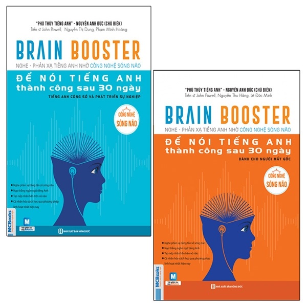 Brain Booster - Nghe Phản Xạ Tiếng Anh Nhờ Công Nghệ Sóng Não Để Nói Tiếng Anh Thành Công Sau 30 Ngày (Bộ 2 Cuốn) - Nguyễn Anh Đức