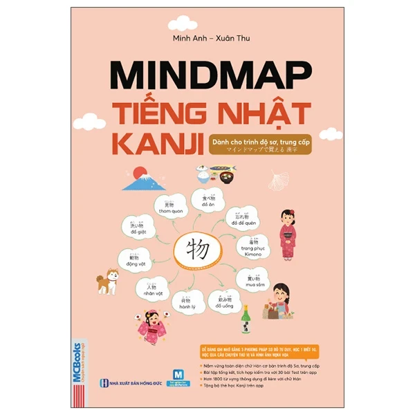 Mind Map Tiếng Nhật Kanji - Dành Cho Trình Độ Sơ, Trung Cấp - Minh Anh, Xuân Thu