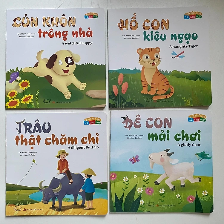 Combo Sách Song Ngữ Dành Cho Trẻ - Bộ 8 Cuốn - Khánh Tuệ, Moon, ZinColor