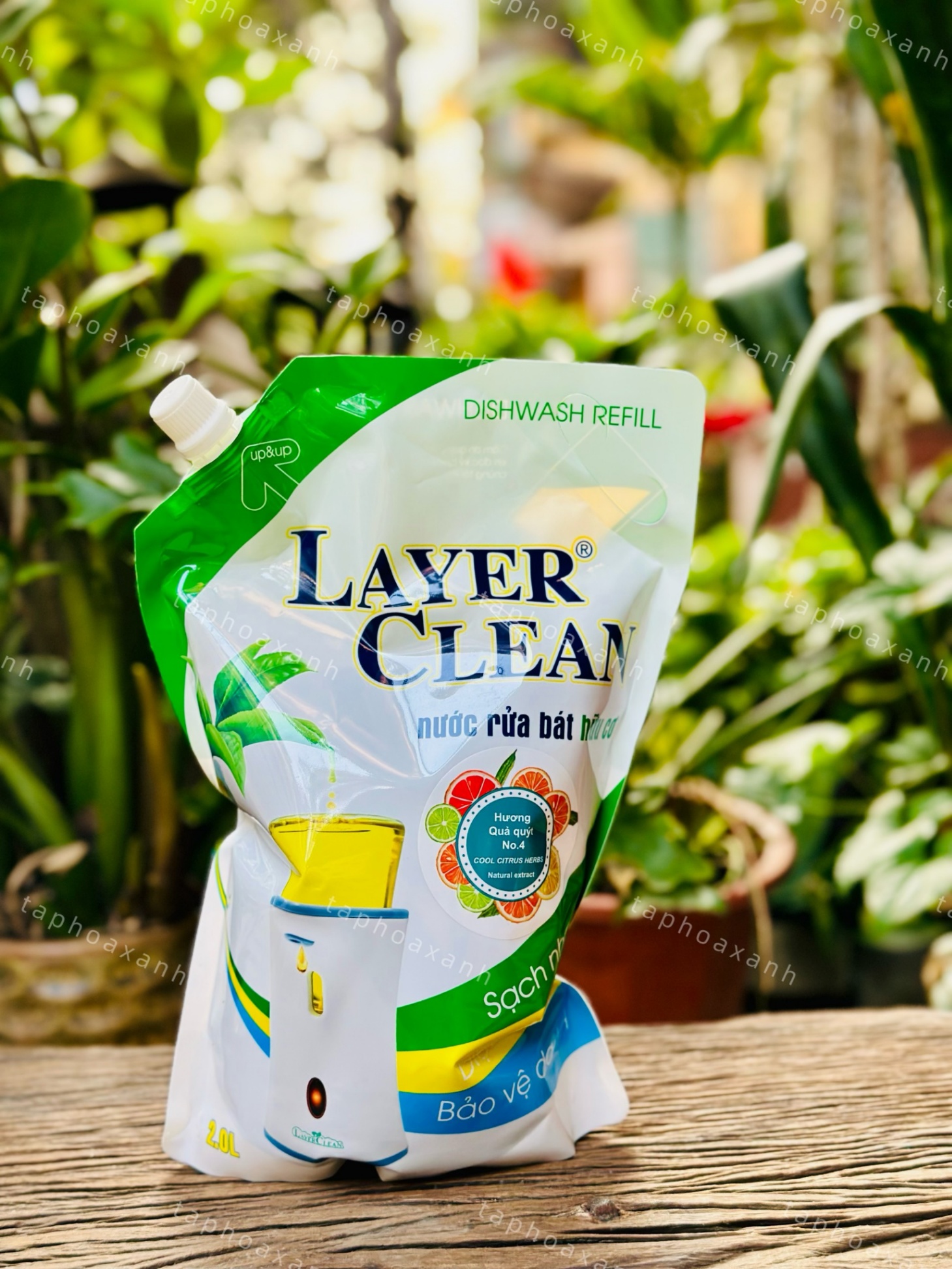 Nước rửa bát Layer clean - Quýt (túi 2L)