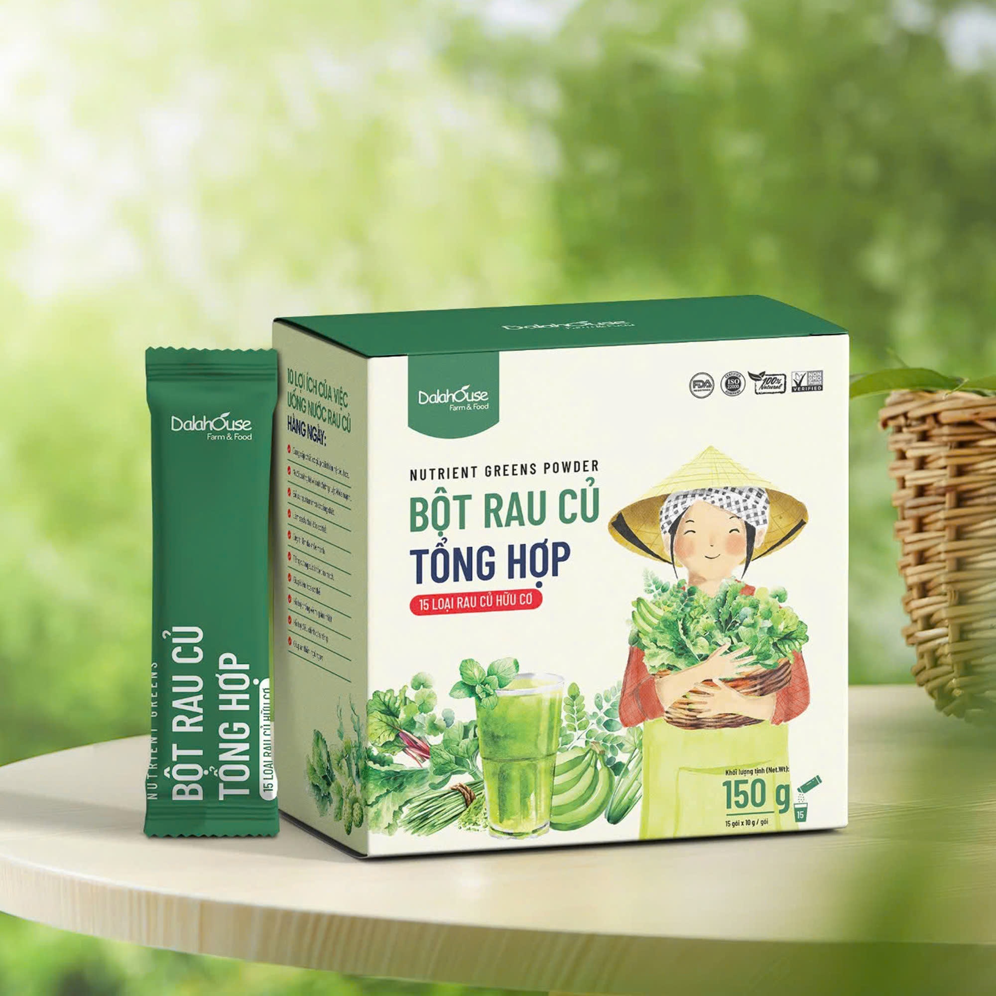 Bột rau củ tổng hợp (Hộp 150g 15 gói 10g)