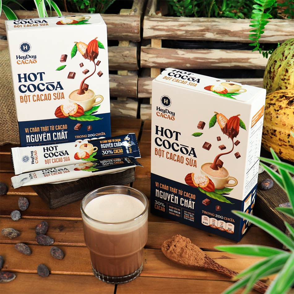 HEYCACAO - Cacao Sữa (hộp 12 gói)