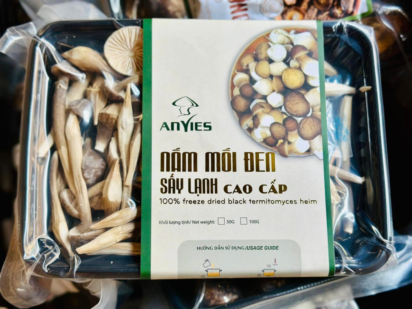 Nấm mối đen sấy lạnh (20G)