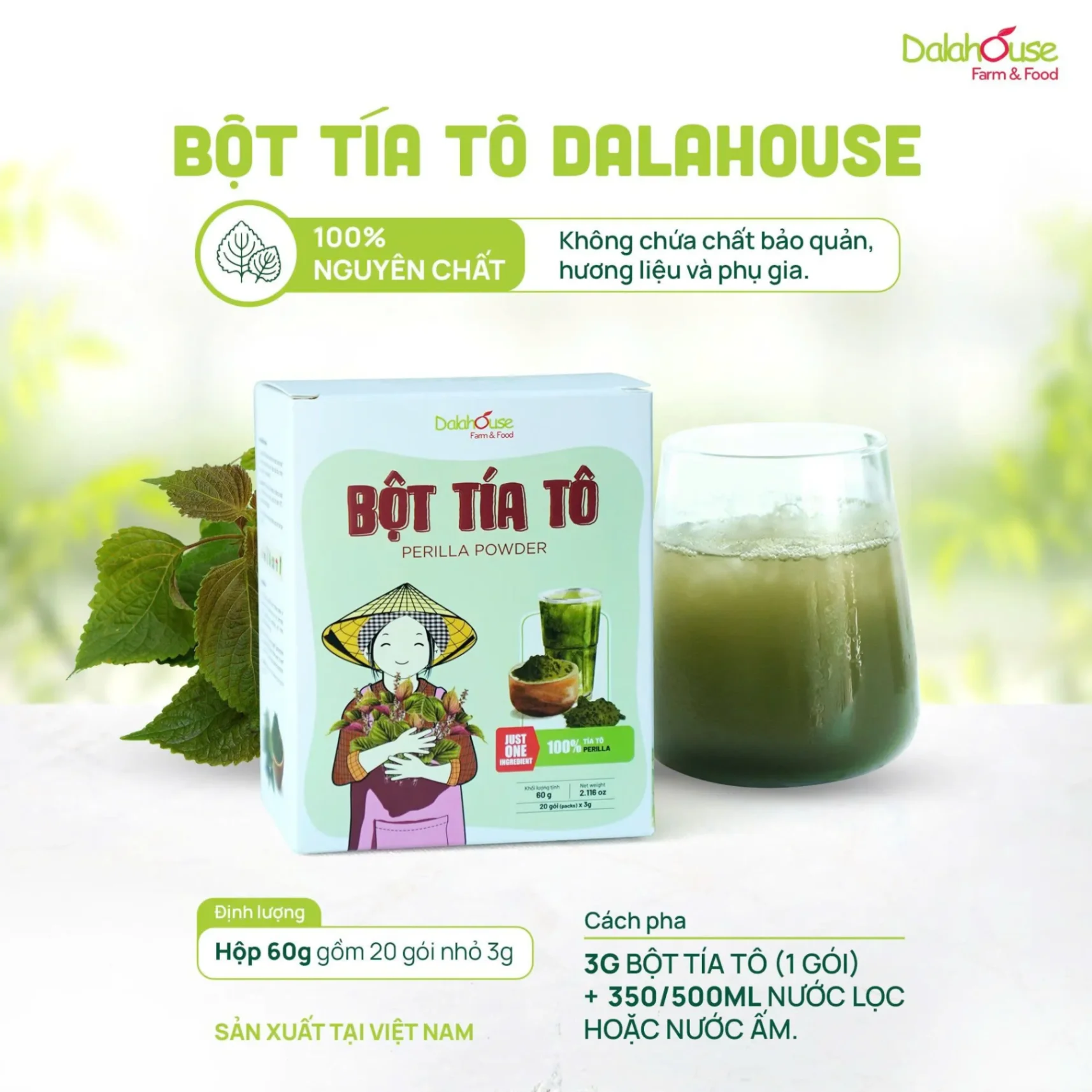 Bột Tía Tô (20 gói 3g)