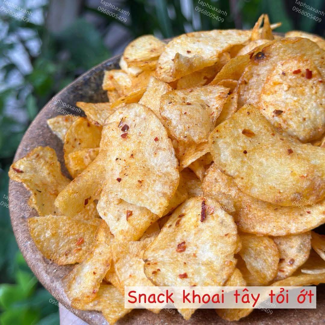 Snack Khoai Tây TỎI ỚT (gói 200G)