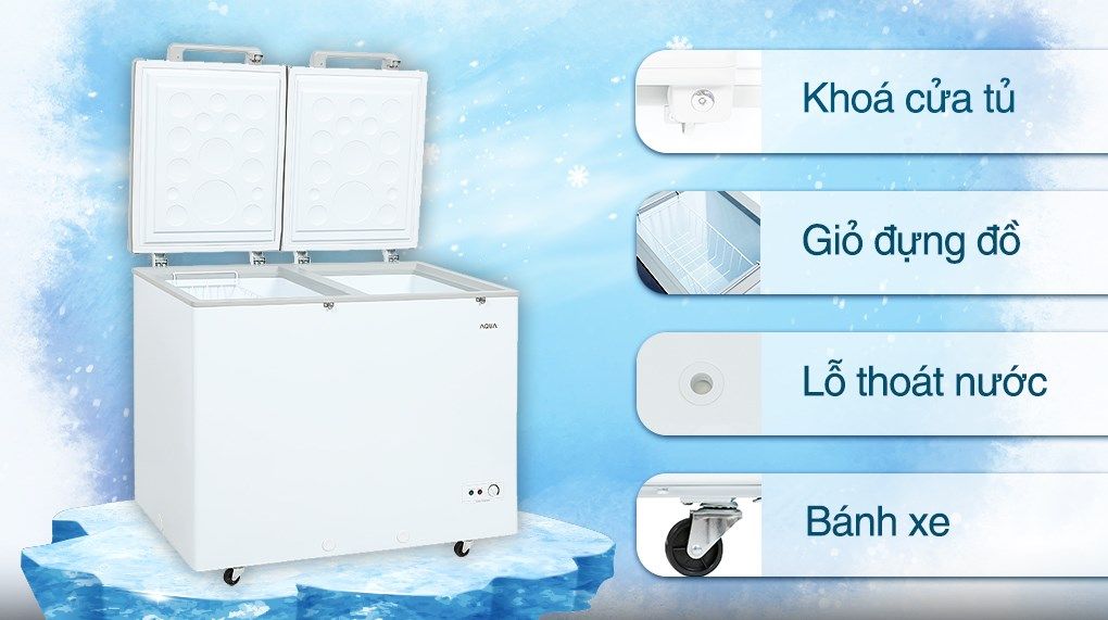 Tủ đông AQUA Inverter 295 lít AQF-C4202E