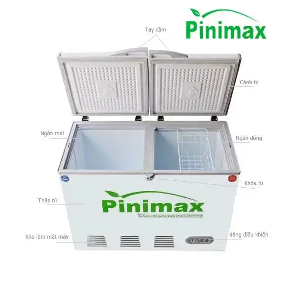 Tủ đông Pinimax PNM49W2KD 280 lít Kính cường lực Model 2022